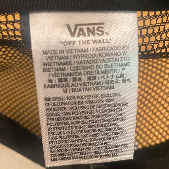 Vans Hat Cap Snap Back Black Pink Trucker Skateboard Skater Mesh Back Mens - Picture 8 of 13